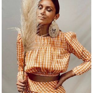 Zara gingham crop top